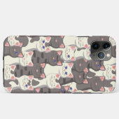 Witte en grijze kattenpatroon Case-Mate iPhone case (Achterkant (horizontaal))