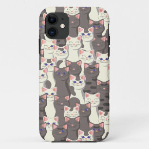 Witte en grijze kattenpatroon Case-Mate iPhone case