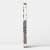 Witte en grijze kattenpatroon Case-Mate iPhone case (Achterkant / Links)