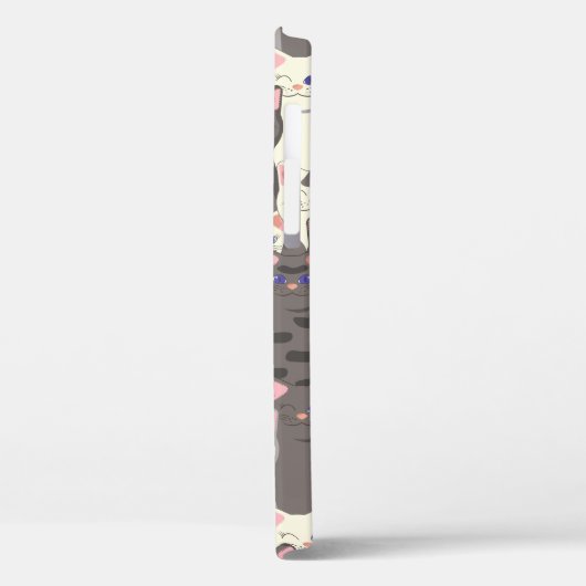 Witte en grijze kattenpatroon Case-Mate iPhone case (Achterkant / Links)