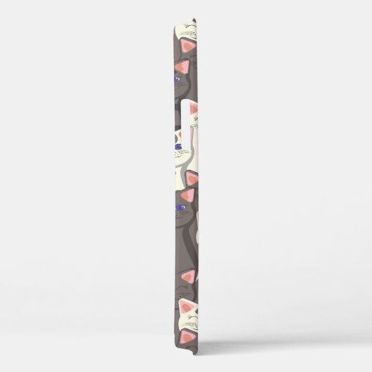 Witte en grijze kattenpatroon Case-Mate iPhone case (Achterkant / Rechts)