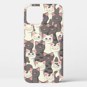 Witte en grijze kattenpatroon Case-Mate iPhone case