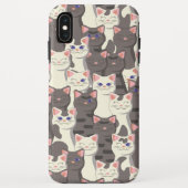 Witte en grijze kattenpatroon Case-Mate iPhone case (Achterkant)
