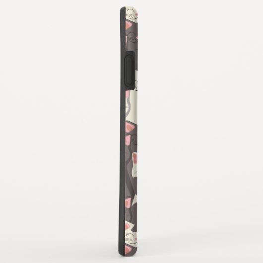 Witte en grijze kattenpatroon Case-Mate iPhone case (Achterkant/rechts)