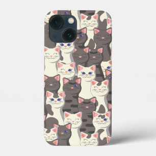 Witte en grijze kattenpatroon Case-Mate iPhone case