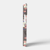 Witte en grijze kattenpatroon Case-Mate iPhone case (Achterkant / Rechts)