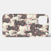 Witte en grijze kattenpatroon Case-Mate iPhone case (Achterkant (horizontaal))