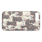 Witte en grijze kattenpatroon Case-Mate iPhone case (Achterkant (Horizontaal))