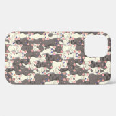 Witte en grijze kattenpatroon Case-Mate iPhone case (Achterkant (horizontaal))