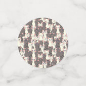Witte en grijze kattenpatroon confetti (Kleine voorkant)