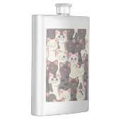 Witte en grijze kattenpatroon flacon (Rechts)