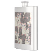 Witte en grijze kattenpatroon flacon (Links)