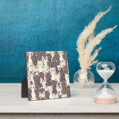 Witte en grijze kattenpatroon fotoplaat (Insitu)