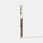 Witte en grijze kattenpatroon iPhone hoesje (Linkerkant)