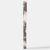 Witte en grijze kattenpatroon iPhone hoesje (Rechterkant)