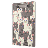 Witte en grijze kattenpatroon klembord (Links)