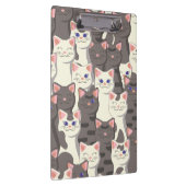 Witte en grijze kattenpatroon klembord (Rechts)
