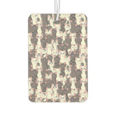 Witte en grijze kattenpatroon luchtverfrisser (Achterkant)