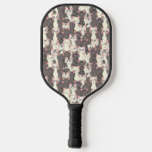 Witte en grijze kattenpatroon pickleball paddle (Achterkant)