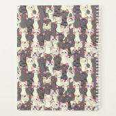 Witte en grijze kattenpatroon planner (Achterkant)