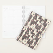 Witte en grijze kattenpatroon planner (Display)