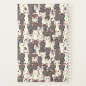 Witte en grijze kattenpatroon planner (Achterkant)