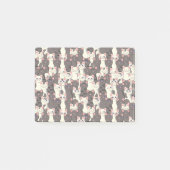 Witte en grijze kattenpatroon post-it® notes (Voorkant)