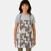 Witte en grijze kattenpatroon schort (Insitu)