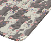 Witte en grijze kattenpatroon snijplank (Hoek)