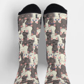 Witte en grijze kattenpatroon sokken (Top)