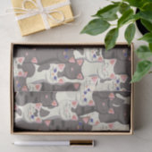 Witte en grijze kattenpatroon tissuepapier (Geschenk)