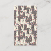 Witte en grijze kattenpatroon visitekaartje (Voorkant)