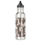 Witte en grijze kattenpatroon waterfles (Rechts)