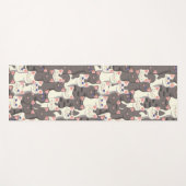 Witte en grijze kattenpatroon yogamat (Voorkant (horizontaal))