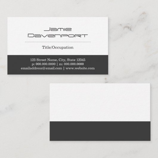 Witte en grijze kleurenblokken visitekaartje (Voorkant / Achterkant)