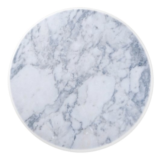 Witte en grijze marmer afdrukken keramische knop (Voorkant)