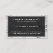 Witte en grijze marmer afdrukken visitekaartje (Achterkant)