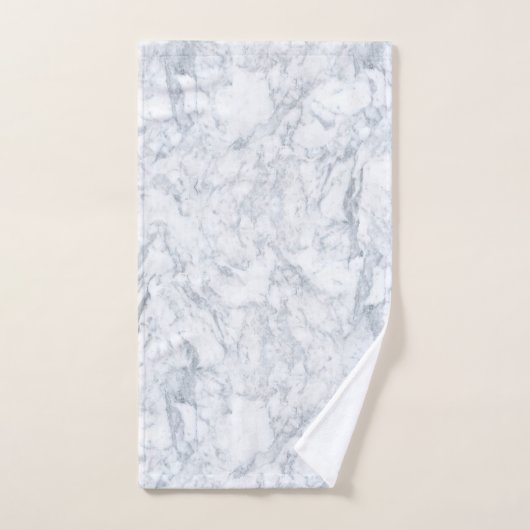 Witte en grijze marmer bad handdoek (Handdoek)