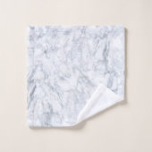 Witte en grijze marmer bad handdoek (Wasdoekje)