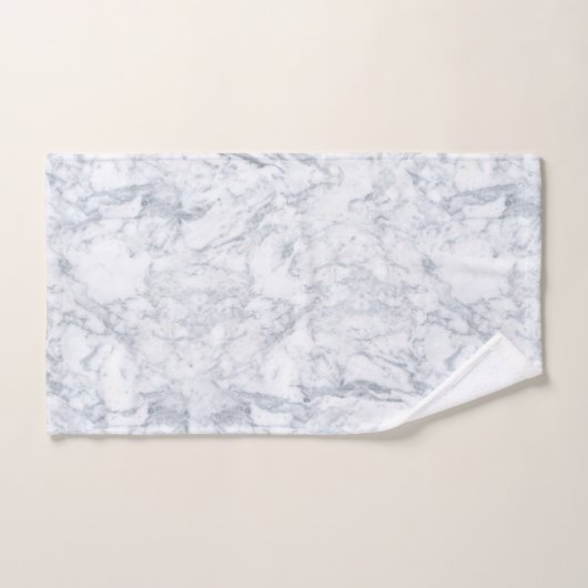 Witte en grijze marmer bad handdoek (Handdoek)