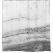 Witte en grijze marmer douchegordijn (Voorkant)