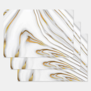 Witte en grijze marmer inpakpapier vel