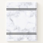 Witte en grijze marmer strepen accent notitieboek (Achterkant)