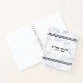 Witte en grijze marmer strepen accent notitieboek (Binnen)