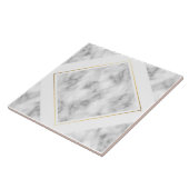 Witte en grijze marmeren achtergrond keramische te tegeltje (Zijkant)