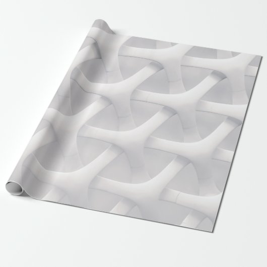 Witte en grijze optische illusie cadeaupapier (Uitgerold)
