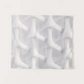 Witte en grijze optische illusie wandkleed (Voorkant (horizontaal))