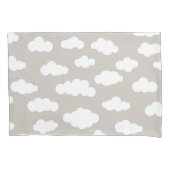 Witte en grijze pasta's esthetisch kussensloop (Voorkant-Links)