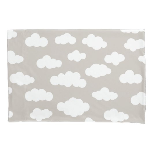 Witte en grijze pasta's esthetisch kussensloop (Voorkant-Links)