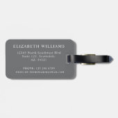  witte en grijze polka dot bagagelabel (Achterkant horizontaal)